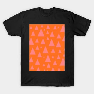 Orange and Pink Triangle Polka Dot T-Shirt